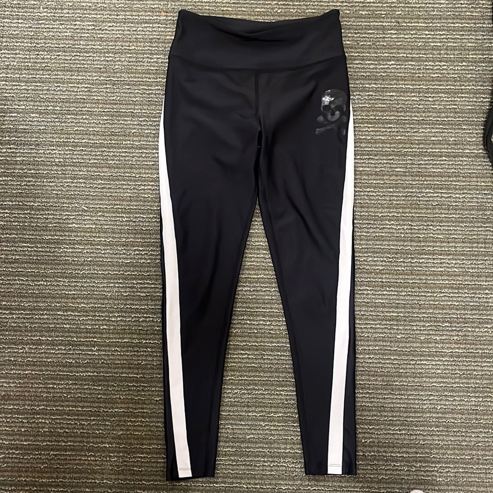 SOUL by SoulCycle With the Band Legging Tuxedo Stripe Black and White Size Small